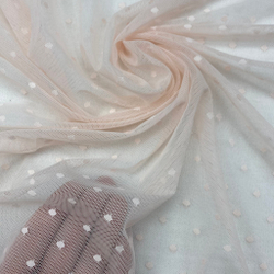 Сетка эластичная абрикосовая в горох 0,5 х 1,55 м