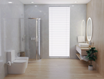 AQ NAA 2142-100 (новый артикул AQ ARI RO10020CH) Душевой уголок 1/4 круга, двери раздвижные 1000x1000x2000, профиль хром, стекло прозрачное