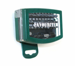 Биты для шуруповертов FAVOURITE FAV 32 SETS , в кейсе 32 предмета: 30 бит (25 мм), переходник для торцевых головок (25 мм), адаптер с быстрозаж. патрон. 60 мм.