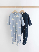 Комбинезон флисовый для малышей Next K79-530, 2 шт., Голубой, Синий