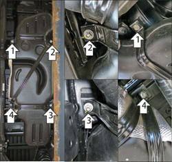 Усиленная защита топливного бака (2 мм, сталь) для Changan Hunter Plus 2023- Motodor.77210