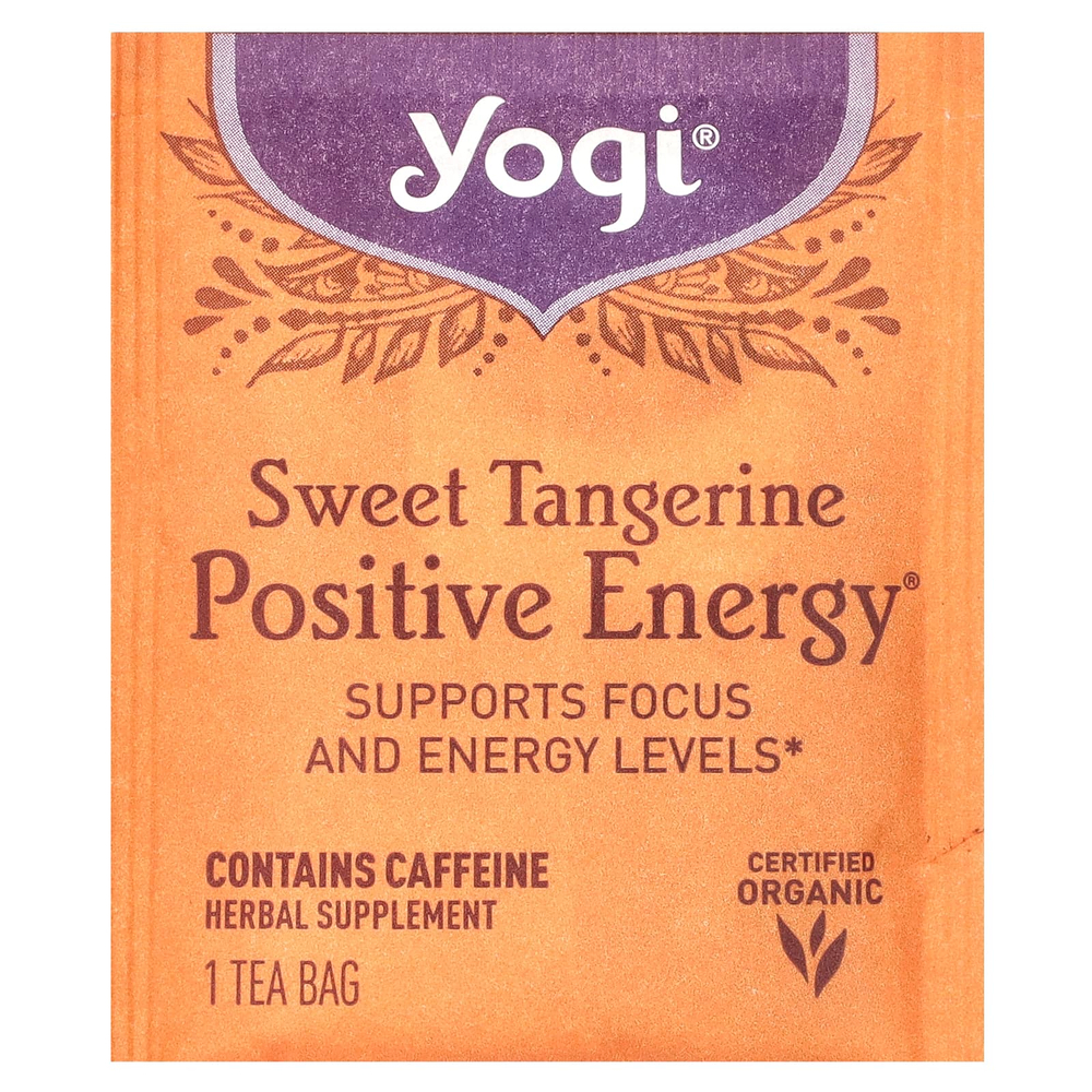 Yogi Tea, Positive Energy, сладкий мандарин, 16 чайных пакетиков, 29 г (1,02 унции)