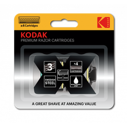 Сменные кассеты для бритья Kodak Premium Razor 3 лезвия 4 штуки