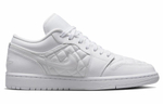 Кроссовки Jordan Air Jordan 1 Low Quilted "Triple White" (Женская размерная сетка)