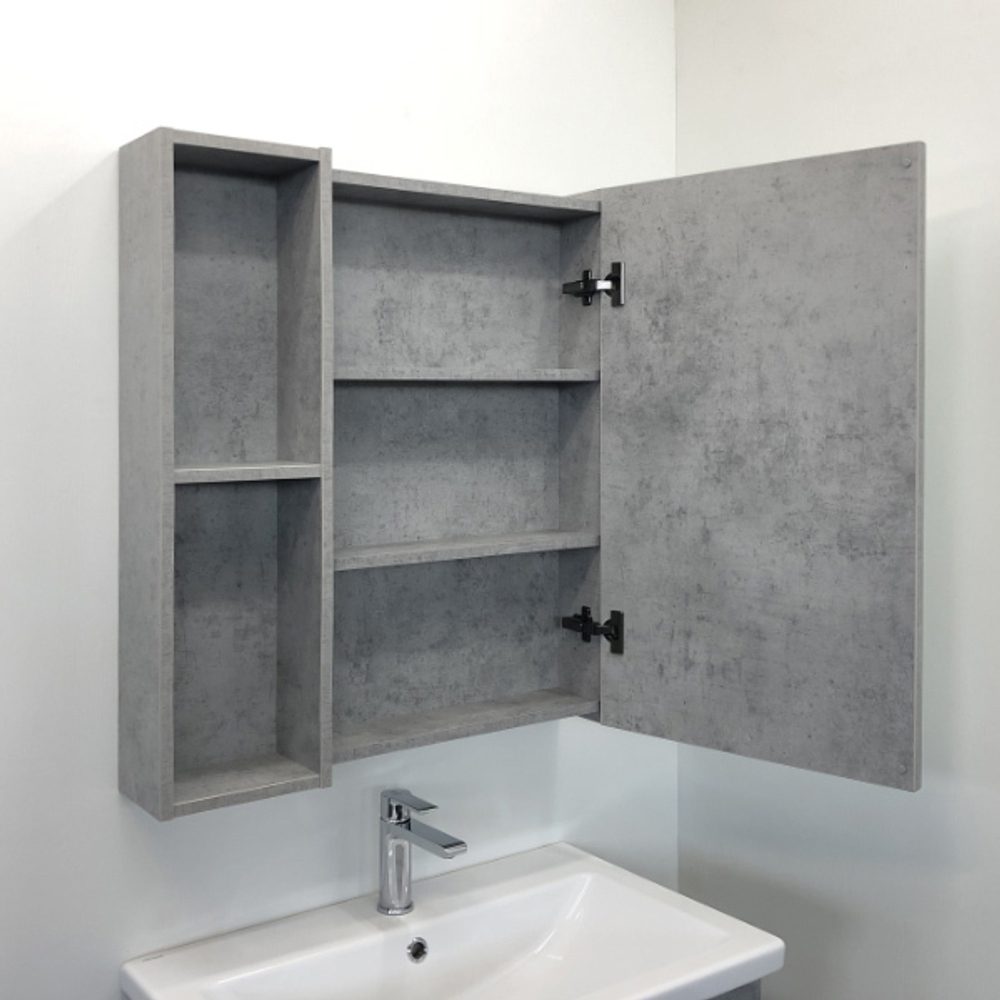 Зеркало-шкаф Comforty Осло-60 бетон светлый