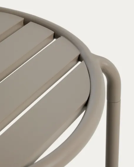 Уличный журнальный столик Joncols из алюминия с бежевой отделкой Ø 60 см