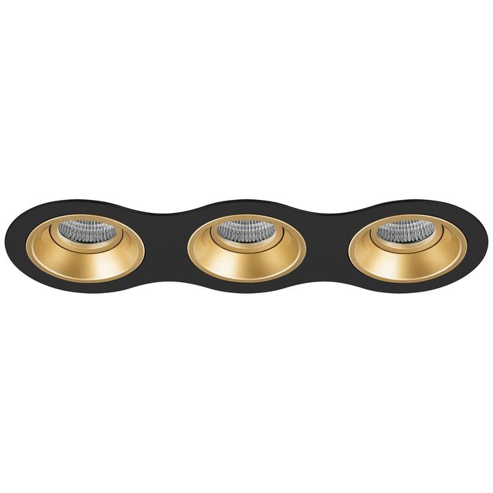 Комплект из светильников и рамки Lightstar Domino Round (214637+214603+214603+214603) D637030303