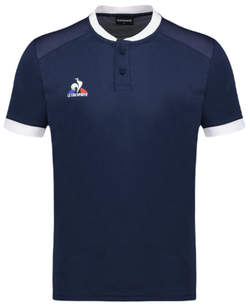 Теннисное поло Le Coq Sportif Tennis Polo Short Sleeve N°7 - dress blues/new optical white