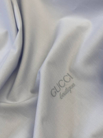 Хлопок Gucci голубой с вышитым лого
