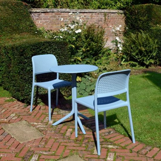 Стол пластиковый обеденный Step + Step Mini голубой Nardi Италия