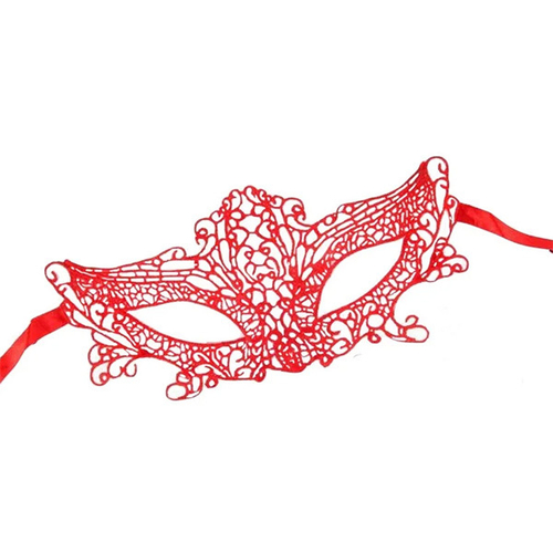 Красная ажурная текстильная маска Марлен Bior Toys Erowoman-Eroman EE-20359-3
