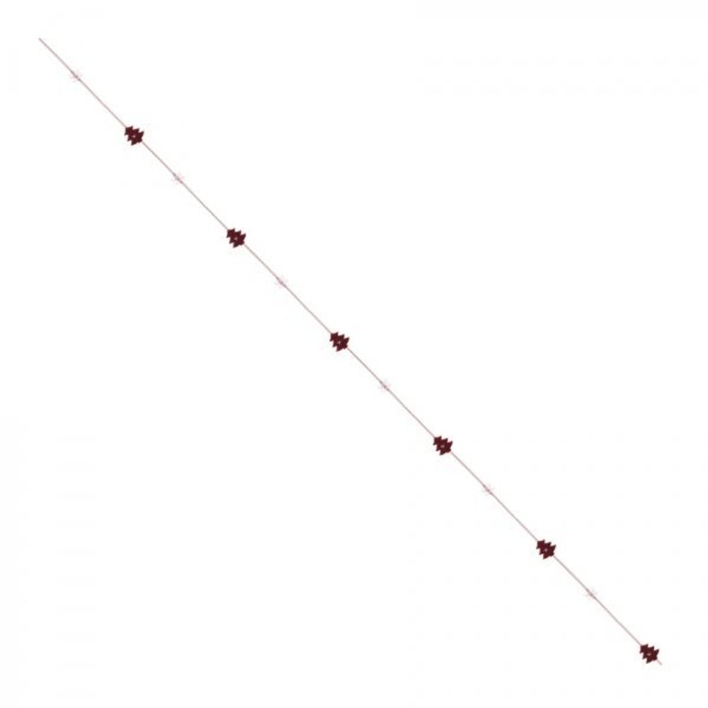 GAEM Изделие декоративное Гирлянда "Ёлочка", L190 W4 H1,5 см, 3в.