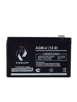 Аккумулятор РУБИН 12V 9Ah AGM