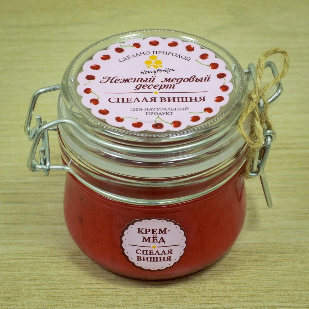 Нежный медовый десерт HoneyForYou "Спелая вишня", мед-суфле