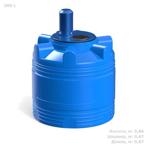 Ёмкость с пропеллерной мешалкой Полимер-Групп V 200 л. вертикальная (675x675x866см;) - арт.559212