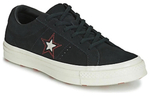 Converse One Star Valentine's Day limited non-slip wear-resistant lightweight low-top canvas shoes for men and women in the same style black