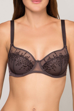 Бюстгальтер-балконет Jane с вышивкой (Размер: 75F) (Цвет: фиолетовый)