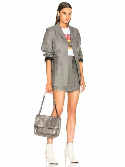 Сумка Saint Laurent Niki Medium серый