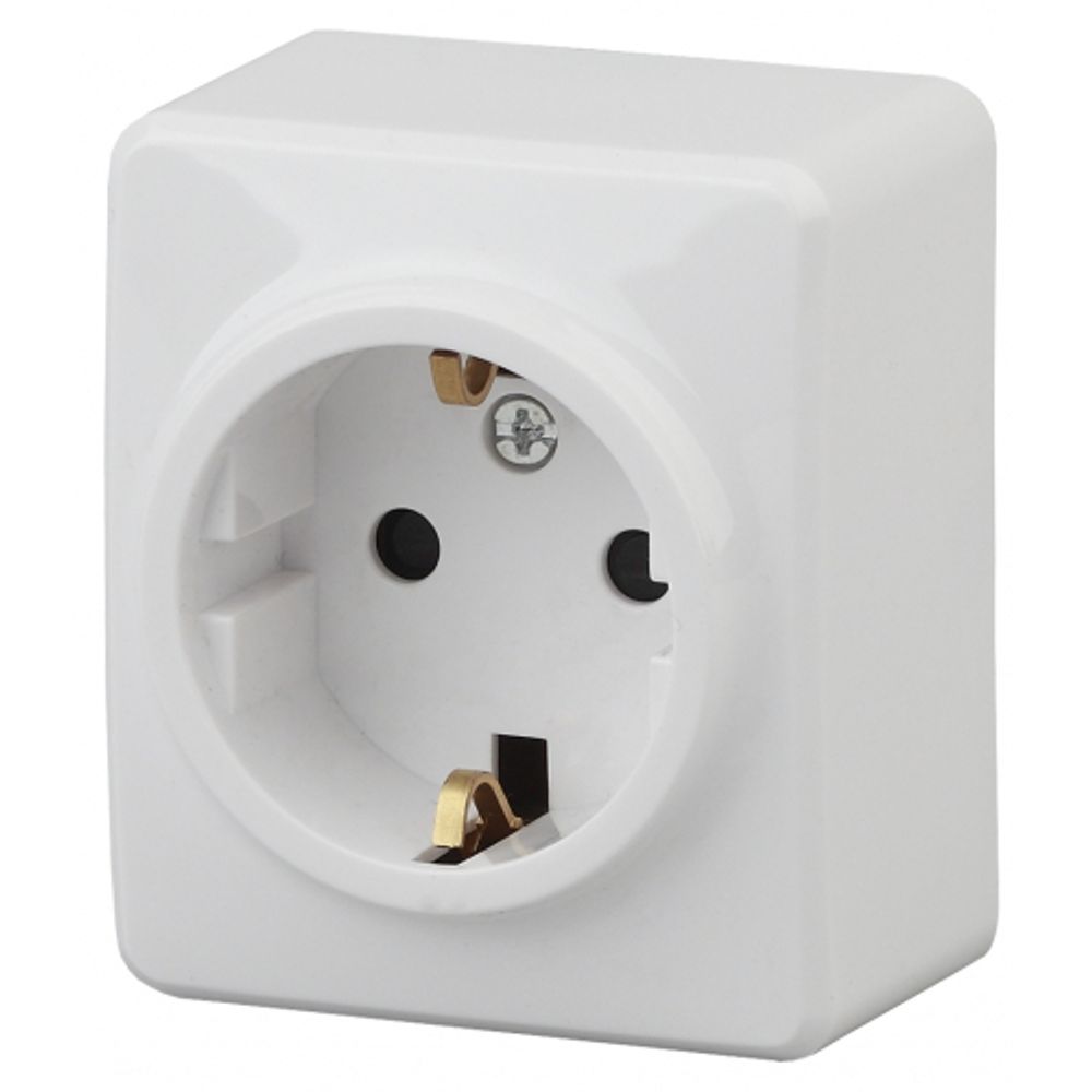 11-2204-01 ЭРА Розетка 2P+E Schuko со шторками, 16A-250В, IP20, ОУ, Эра Эксперт, белый | Эра Эксперт