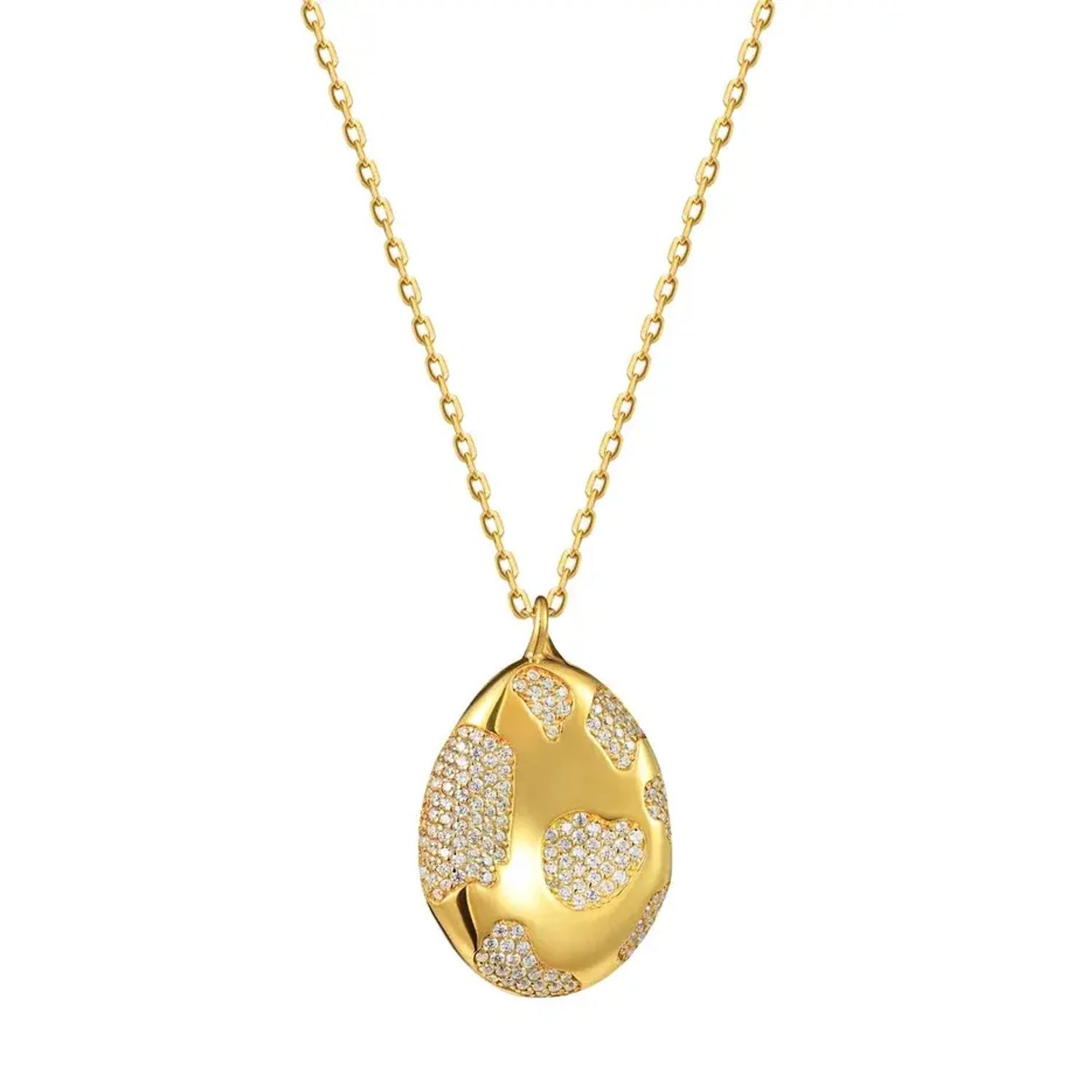 Колье Big Mushroom Cap Necklace - Gold