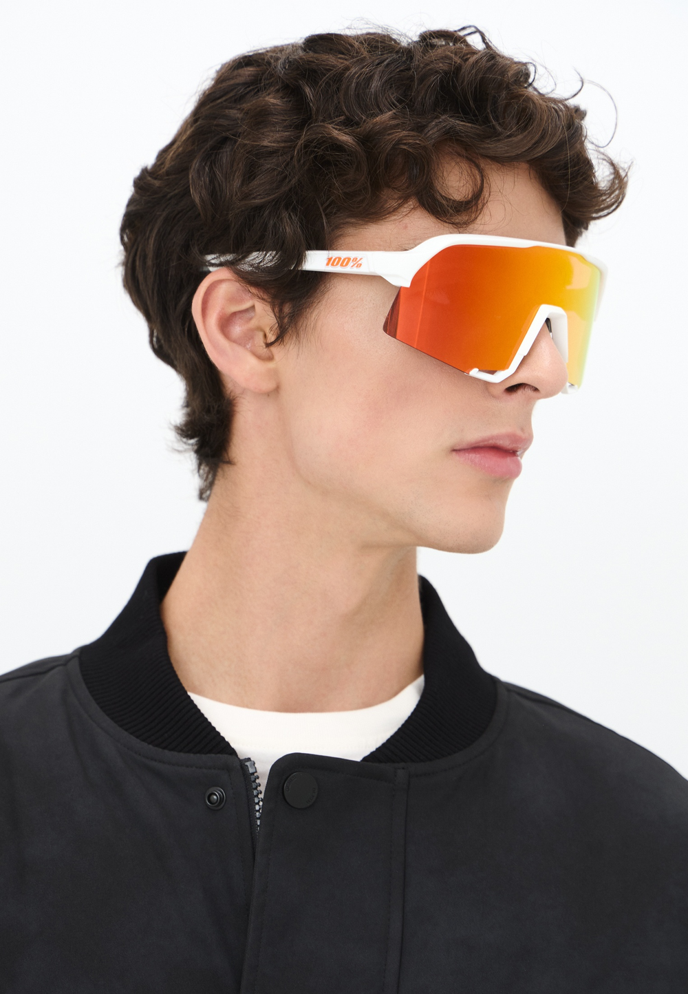 Спортивные очки 100% S3 Soft Tact White - HiPER Red Mirror Lens