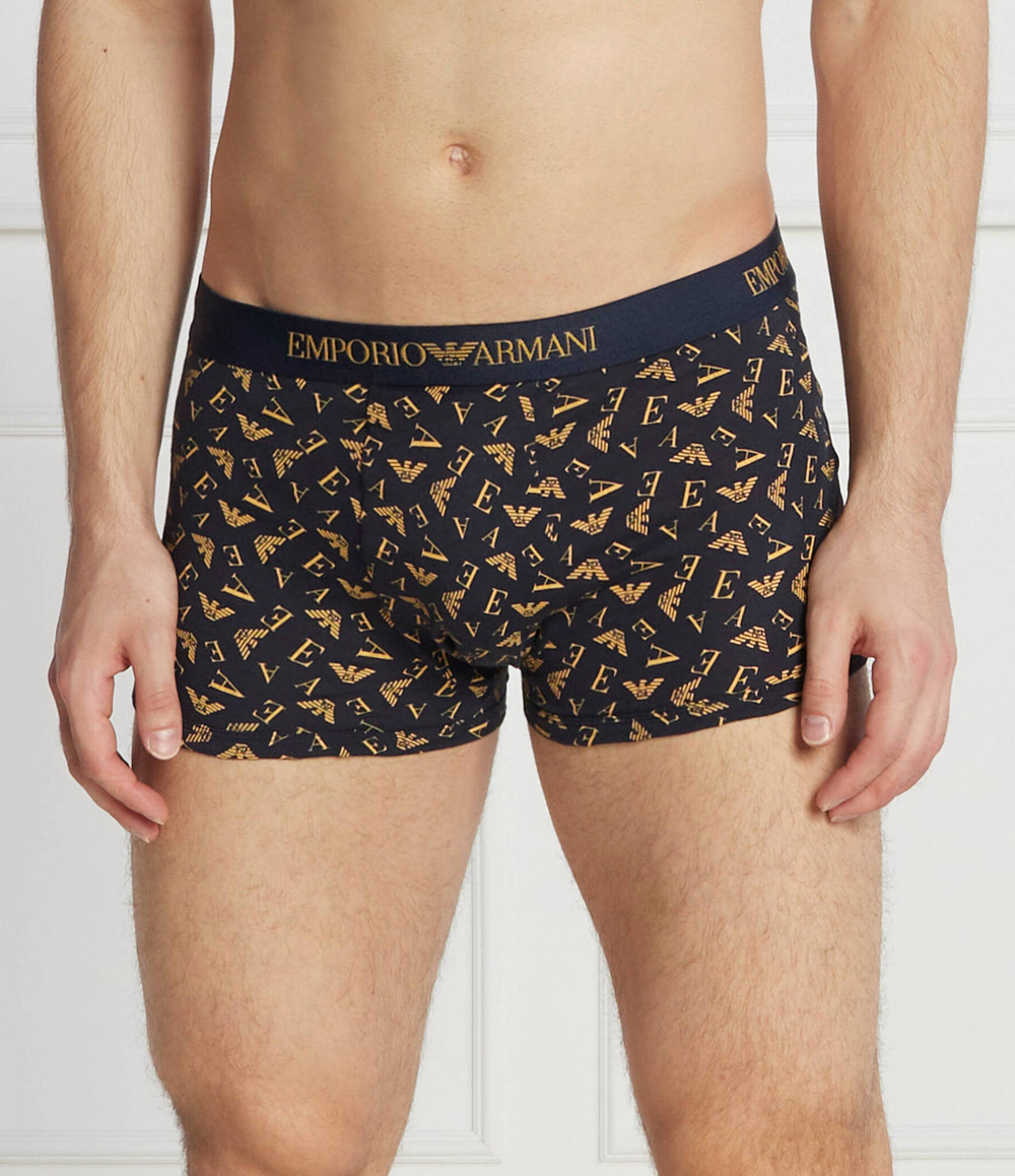 Трусики-боксеры 3шт. Emporio Armani - темно-синий(111625 3F722)