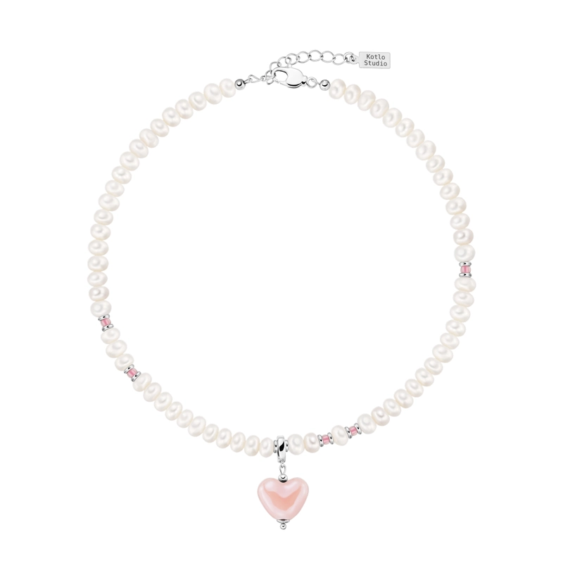 Колье Маленькое сердце (розовый)