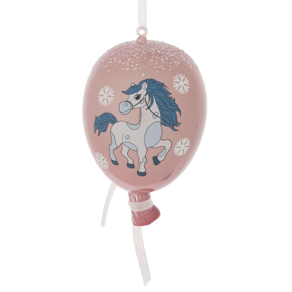 GAEM Украшение новогоднее "Воздушный шарик с лошадкой", L7 W7 H11 см