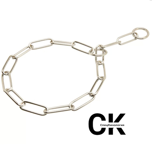 Рывковая цепь нержавеющая сталь крупное звено СпецКинология