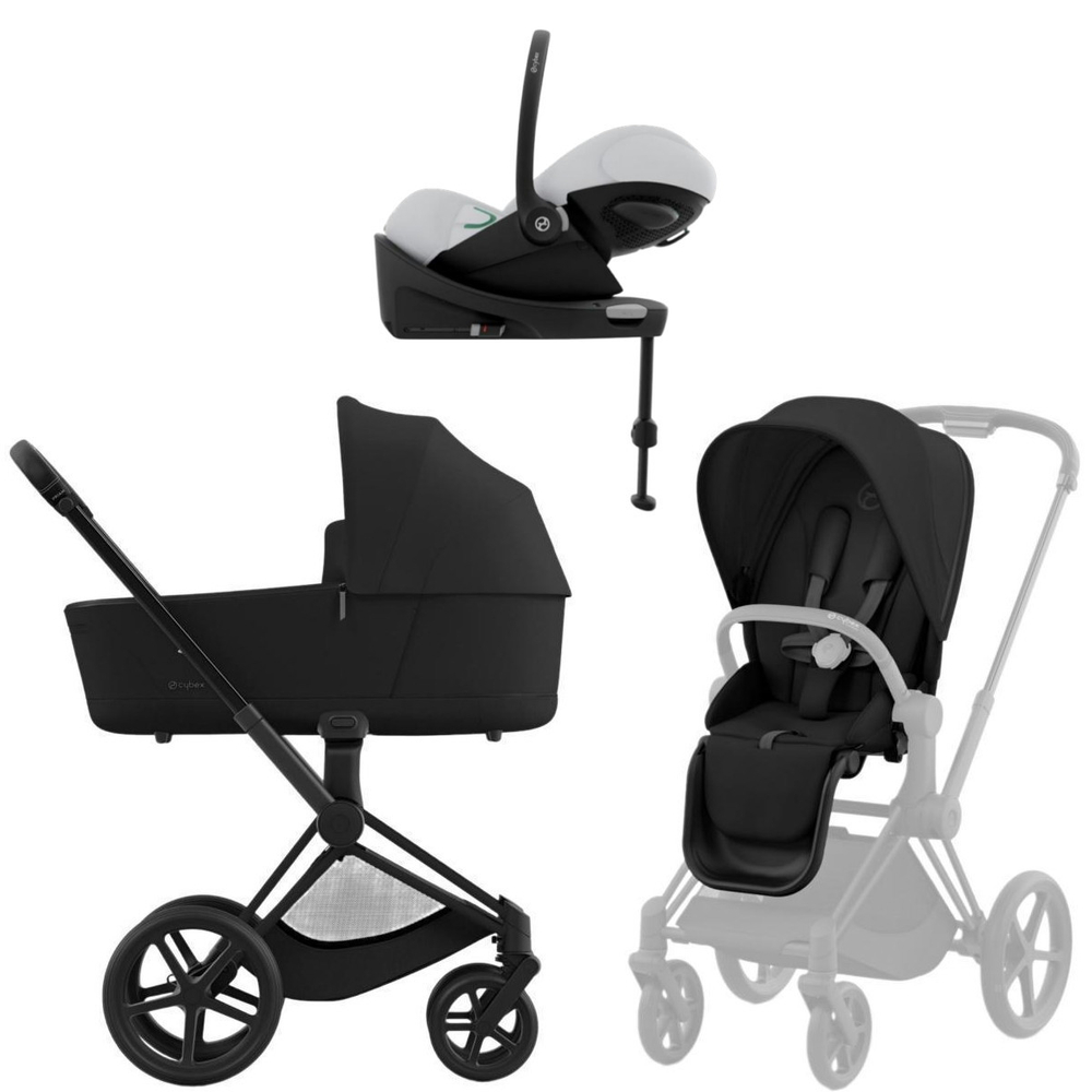 Коляска Cybex Priam IV Matt Black complete Cloud G Fog Grey Base G 4 в 1 Sepia Black