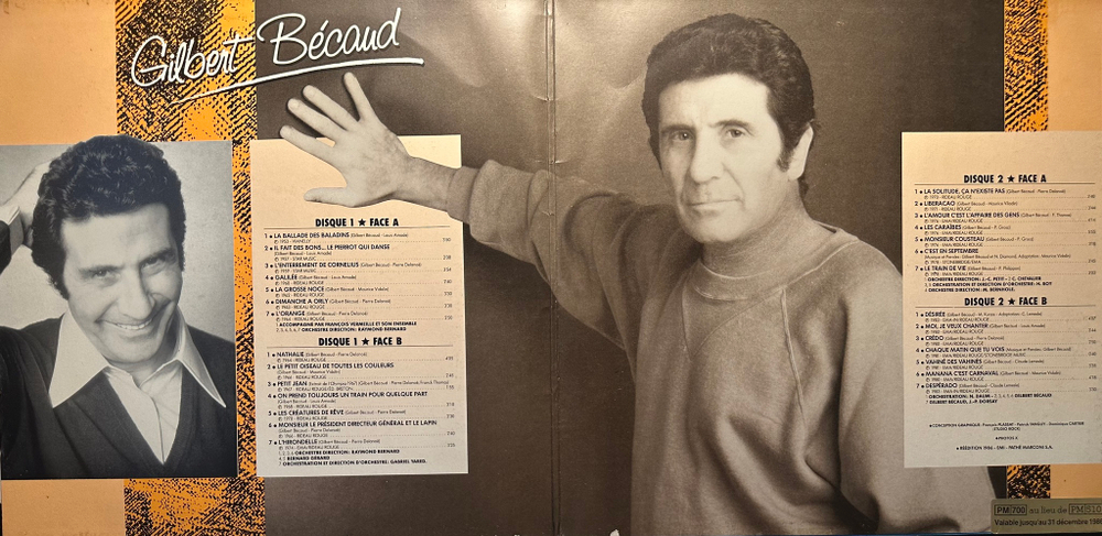 Gilbert Becaud - Gilbert Becaud 2LP (Франция 1986г.)