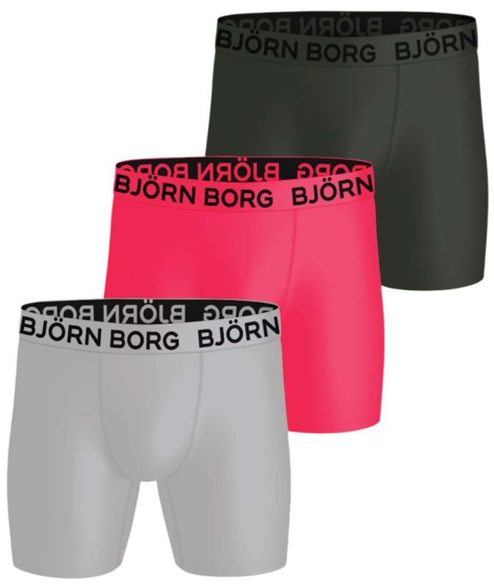 Мужские спортивные боксеры Björn Borg Sports Microfiber 3P - разноцветный