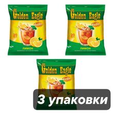 Чай Golden Eagle растворимый со вкусом лимона 20 шт, 3 упаковки