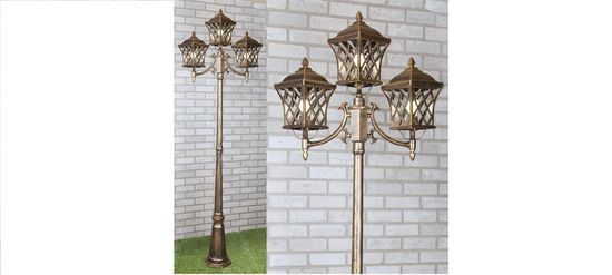 Светильник уличный Cassiopeya F/3 чёрное золото Elektrostandard