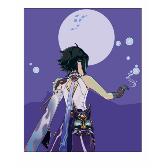 Открытка Genshin Impact Xiao Геншин Импакт Сяо 2