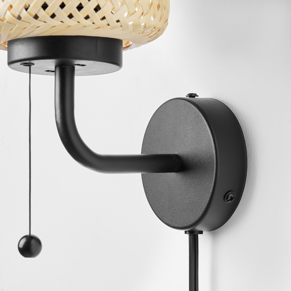 Настенный светильник IKEA SINNERLIG (СИННЕРЛИГ), Бамбук, 34 см