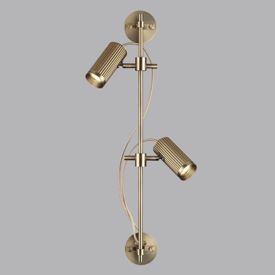 7013/2W HIGHTECH ODL25 477 Настенный св-к поворотный на 50°/180° металл/под латунь IP20 LED GU10 *2 10W 220V MANCHESTER