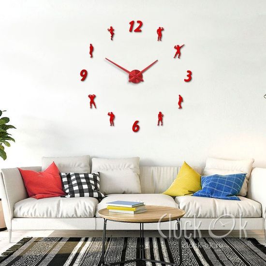 Настенные 3D часы Fitness