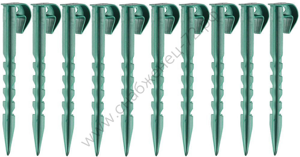 GRINDA 150 мм, 10 шт, первичный полипропилен, набор садовых колышков (8-422361-H10)