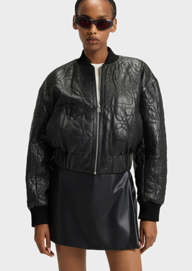 Куртка кожаная HUGO Lesana