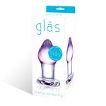 Классическая стеклянная пробка с сиреневой головкой, 8 см