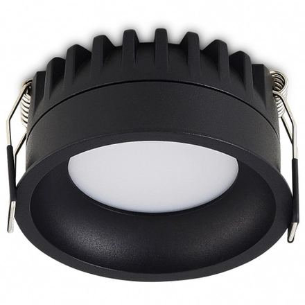 Светильник встраиваемый CRATER, 15W, 1033Lm, 2700-3000-4000K, D95хH44мм, IP44, черный