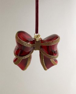 ZARA HOME УКРАШЕНИЯ ДЛЯ РОЖДЕСТВЕНСКОЙ ЁЛКИ В ФОРМЕ БАНТА, КРАСНЫЙ