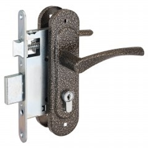 Замок врезной Птимаш ЗВ4-3.07 (ЗВ4-0623) бронза м/о 55, с/руч  /9673