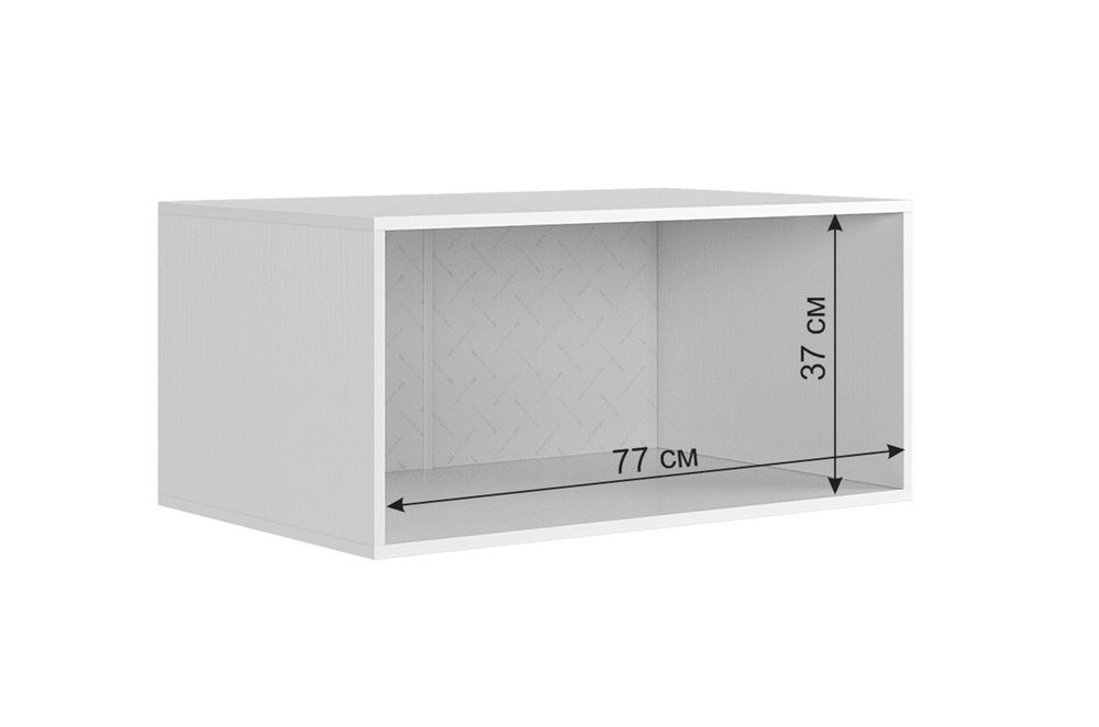 Антресоль двухдверная "Ева" 116.01 (Белое дерево/Белый матовый)