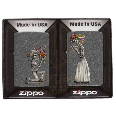 Набор зажигалок Zippo 28987 Влюбленые зомби, Iron Stone