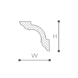 Карниз потолочный WT5 (50х50х2000мм) NMC