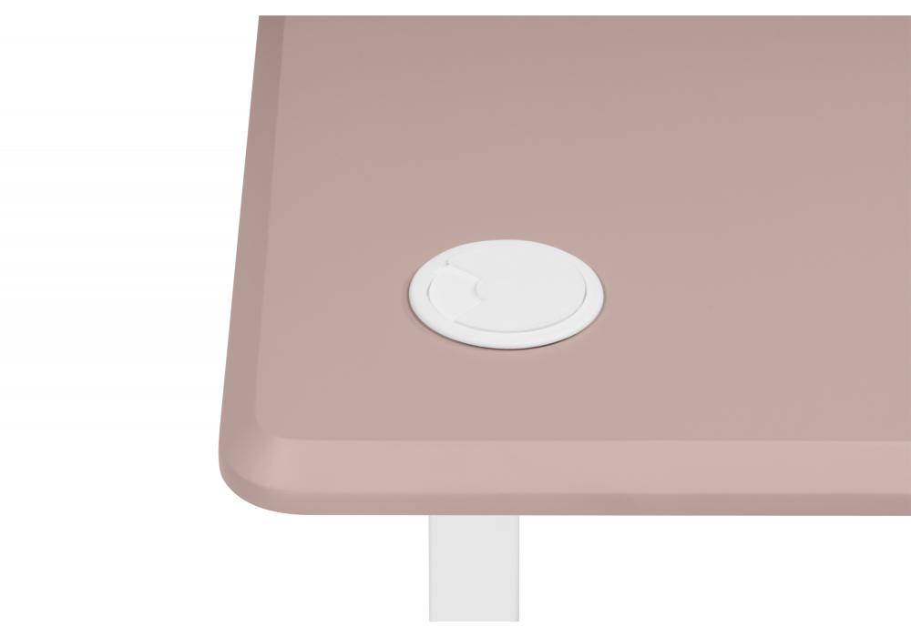 Компьютерный стол Woodville Маркос 120х75 розовый, белый, ножки белые