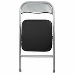 Стул складной BRABIX "Golf CF-007", серебристый каркас, кожзам чёрный, 532891