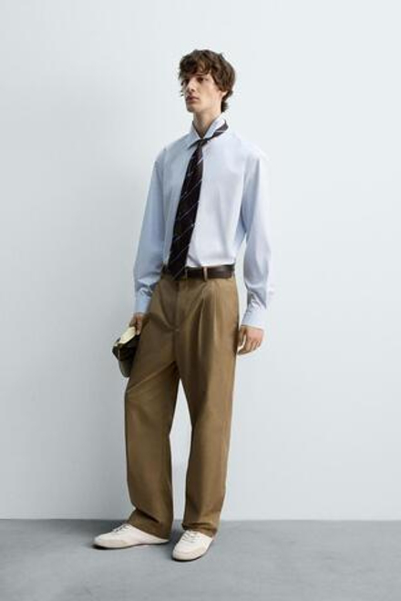 ZARA РУБАШКА КЛАССИЧЕСКОГО КРОЯ, НЕЕБЕСНО-ГОЛУБОЙ